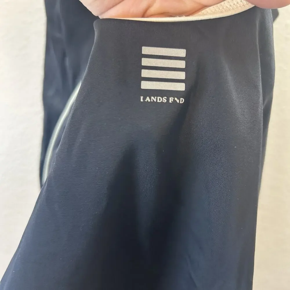 Lands End Full Coverage One Piece‎ Swimsuit Women 6 Black Bathing Suit Modest